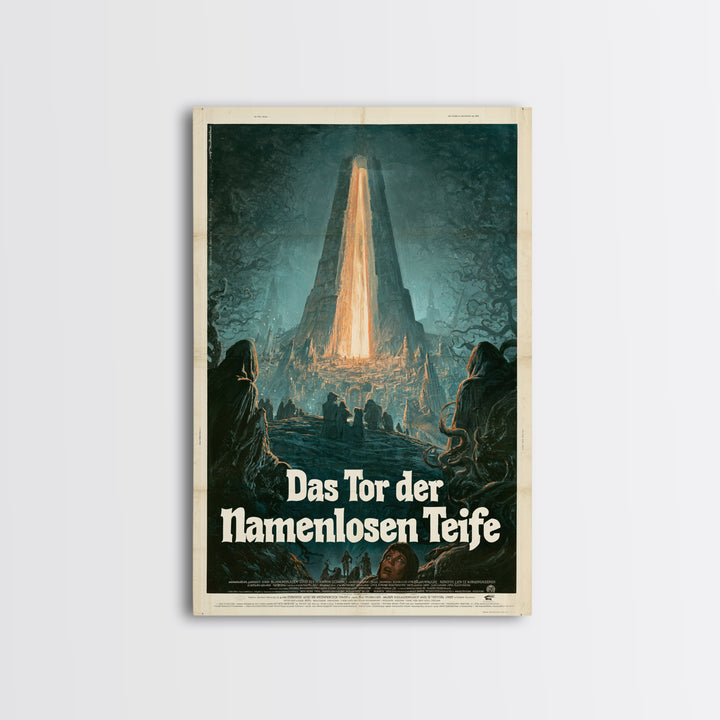 The Gate Of The Nameless Deep, German Language Horror Movie Poster, 1960s Horror Art, Classic Monster Poster, Canvas Print, Horror Wall Art