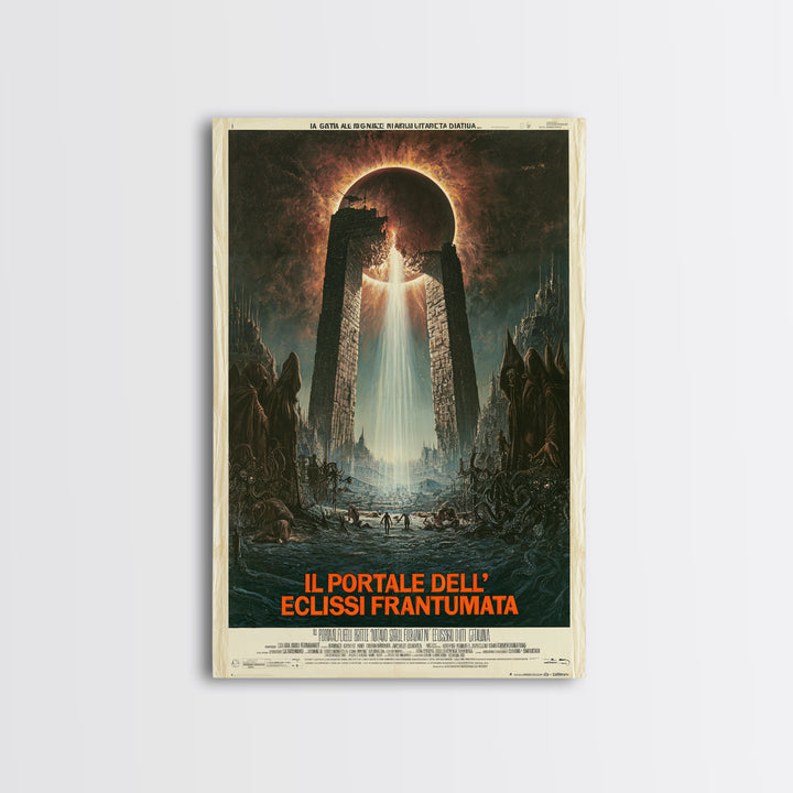 The Gate Of The Shattered Eclipse, Italian Language Horror Movie Poster, 1970s Horror Art, Retro Horror Movie Art, Canvas Print