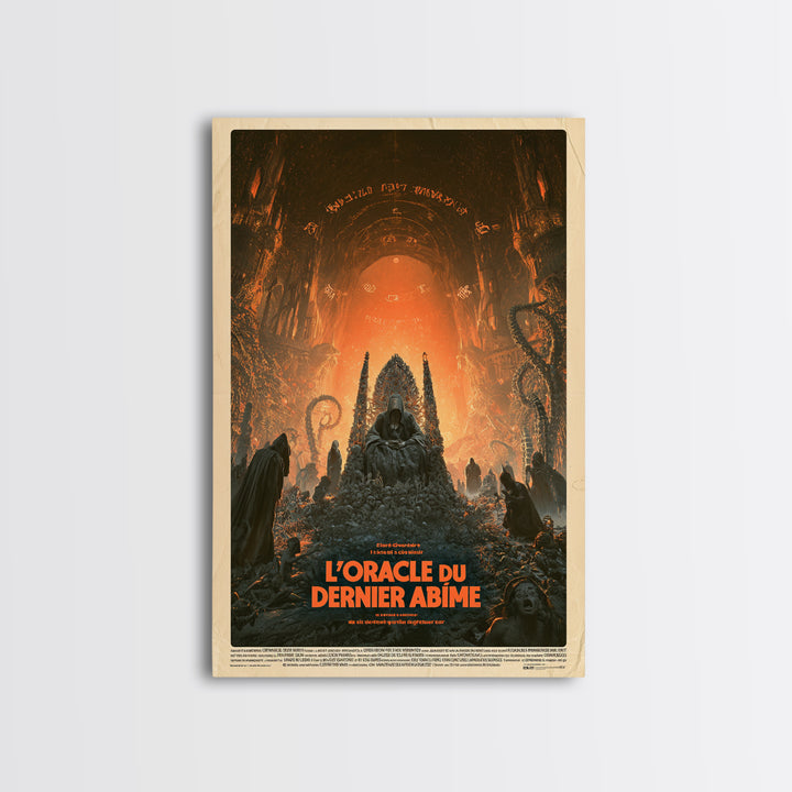 The Oracle Of The Last Abyss, French Language Horror Movie Poster, 1960s Horror Art, Cosmic Horror Movie Art, Canvas Print, Macabre Wall Art