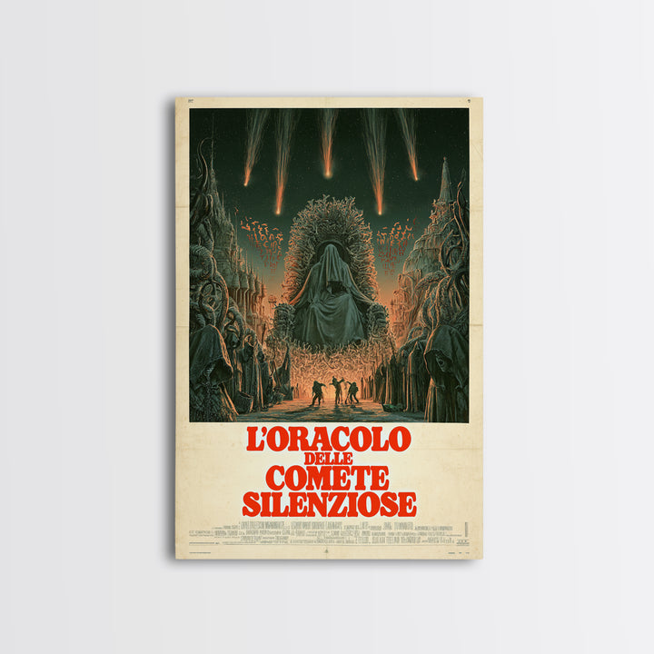 The Oracle Of Silent Comets, Italian Language Horror Movie Poster, 1970s Horror Art, Eldritch Cinema Wall Art, Framed Canvas Print