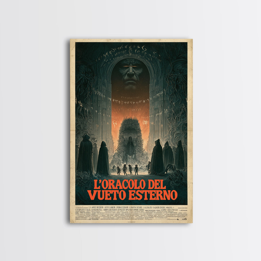 The Oracle Of The Outer Void, Italian Language Horror Movie Poster, 1970s Horror Art, Retro Horror Movie Art, Canvas Print