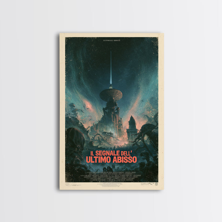 The Signal Of The Last Abyss, Italian Language Horror Movie Poster, 1970s Horror Art, Gothic Cinema Wall Art, Framed Canvas Print