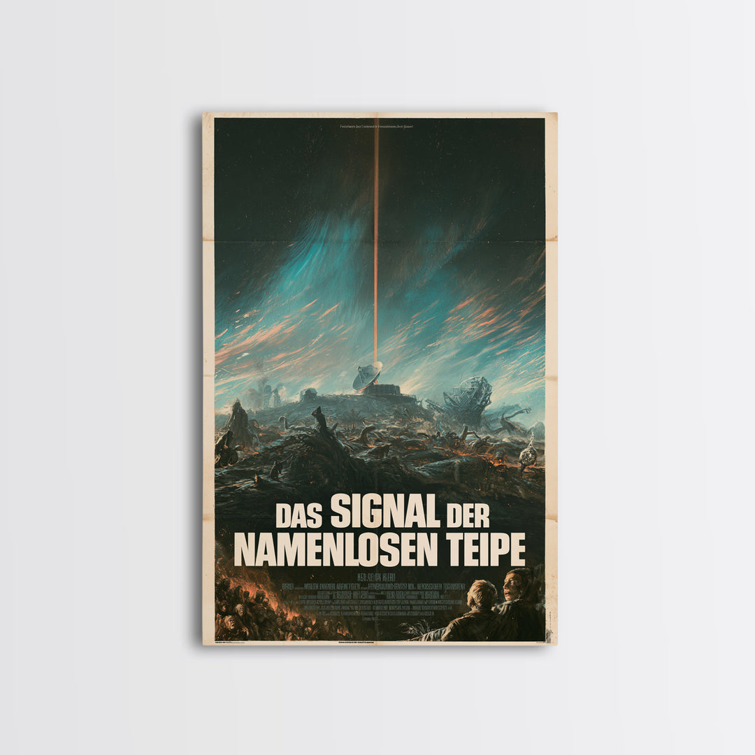 The Signal Of The Nameless Deep, German Language Horror Movie Poster, 1960s Horror Art, Retro Horror Movie Art, Canvas Print
