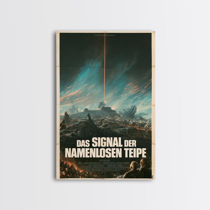 The Signal Of The Nameless Deep, German Language Horror Movie Poster, 1960s Horror Art, Retro Horror Movie Art, Canvas Print
