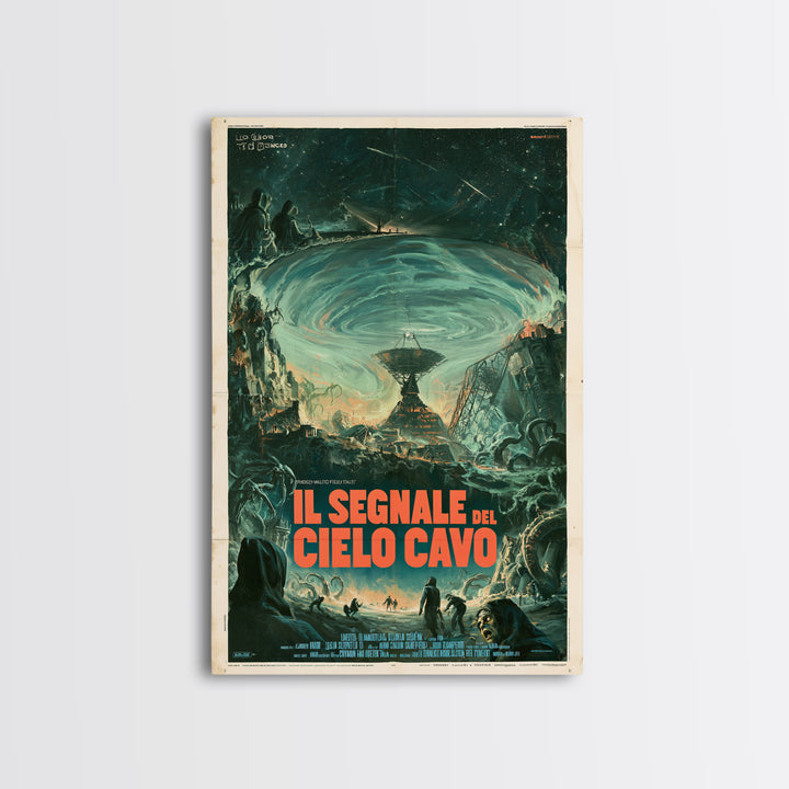 The Signal Of The Hollow Sky, Italian Language Horror Movie Poster, 1970s Horror Art, Classic Monster Poster, Canvas Print, Halloween Decor