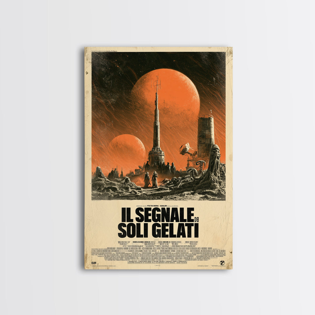 The Signal Of Frozen Suns, Italian Language Horror Movie Poster, 1970s Horror Art, Cult Horror Poster, Framed Canvas Print