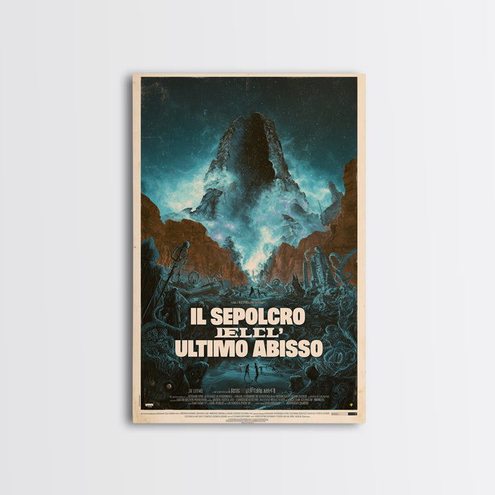 The Tomb Of The Last Abyss, Italian Language Horror Movie Poster, 1970s Horror Art, Lovecraftian Horror Poster, Framed Canvas Print