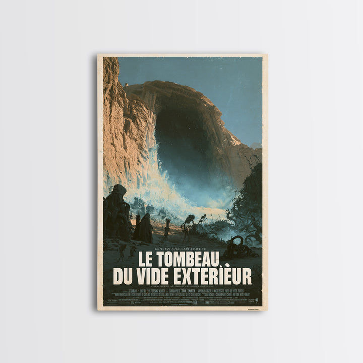 The Tomb Of The Outer Void, French Language Horror Movie Poster, 1960s Horror Art, Eldritch Cinema Wall Art, Framed Canvas Print