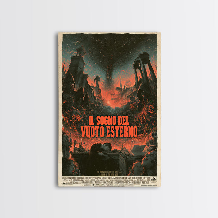 The Dream Of The Outer Void, Italian Language Horror Movie Poster, 1970s Horror Art, Cult Horror Poster, Framed Canvas Print