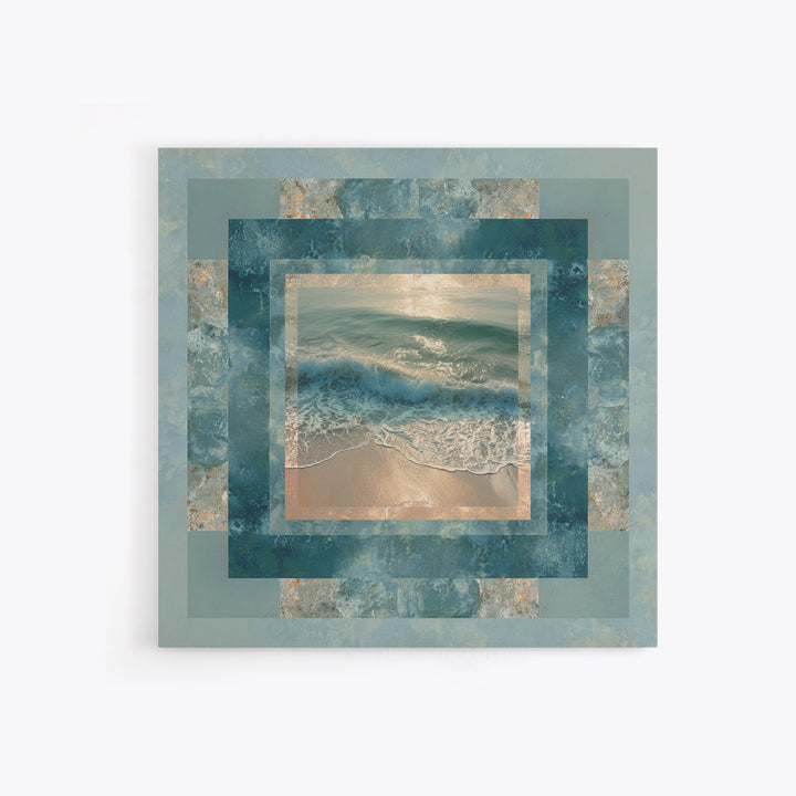 Storm Cloud over Deep Green Water Canvas Print, Coastal Art, Original Painting, Coastal Decor, Fine Art, Coastal, Beach Decor, COA-1x1-20