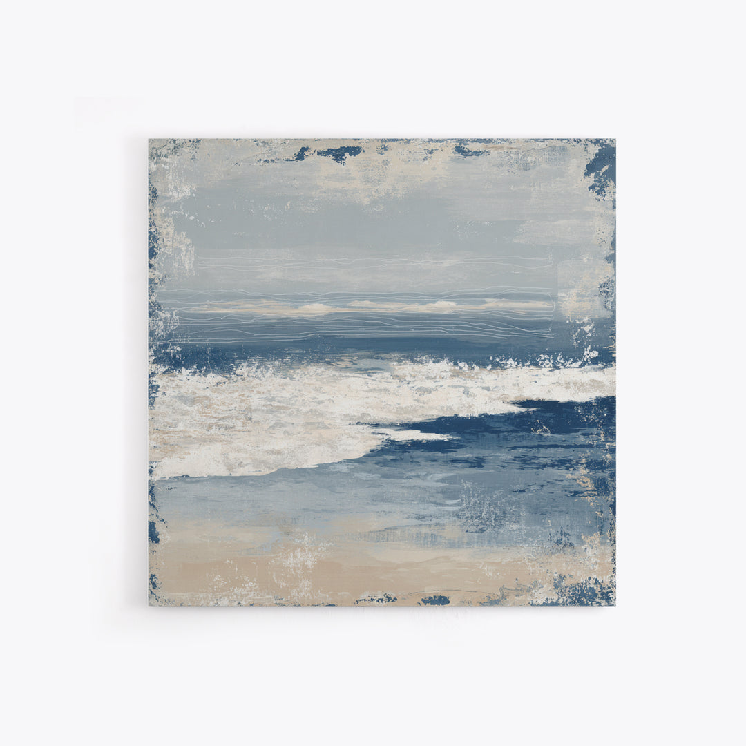 Minimal Wave Line Drawing Framed Canvas Print, Coastal Art, Gallery Decor, Coastal Decor, Fine Art, Coastal, Contemporary Art, COA-1x1-32