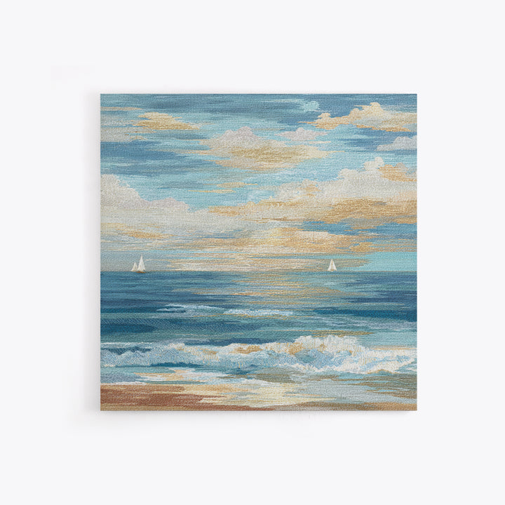 Soft Blue Ocean Horizon Canvas Print, Coastal Art, Modern Decor, Coastal Decor, Fine Art, Coastal, Home Decor, Wall Decor, COA-1x1-49