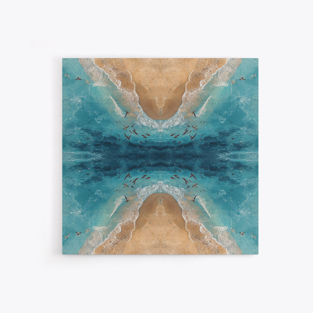 Aerial Sandbar with Turquoise Water Canvas Print, Coastal Art, Ocean Wall Art, Coastal Decor, Fine Art, Coastal, COA-1x1-5