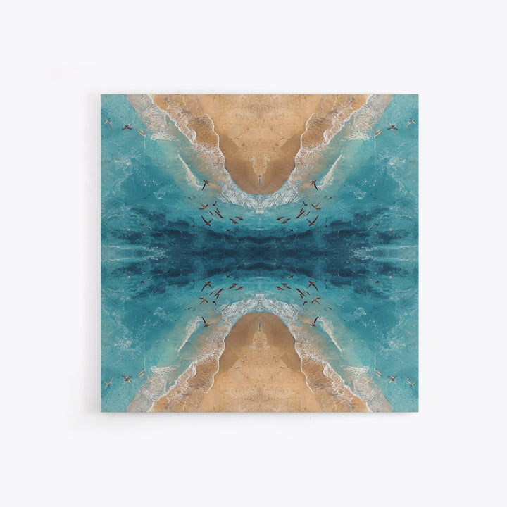Aerial Sandbar with Turquoise Water Canvas Print, Coastal Art, Ocean Wall Art, Coastal Decor, Fine Art, Coastal, COA-1x1-5