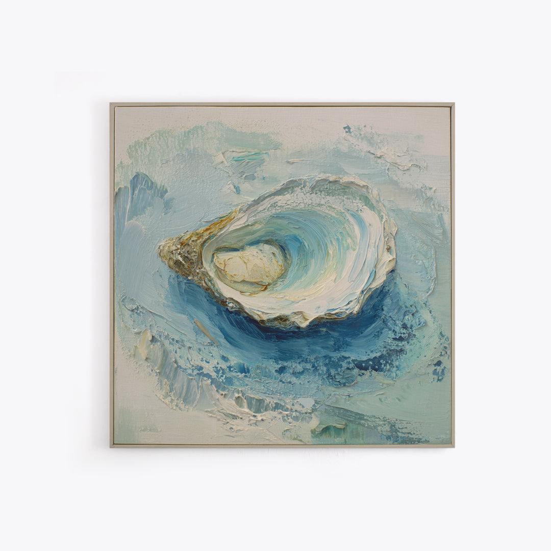 Oyster Shell Study Canvas Print, Coastal Art, Modern Decor, Coastal Decor, Fine Art, Coastal, Home Decor, Wall Decor, COA-1x1-75