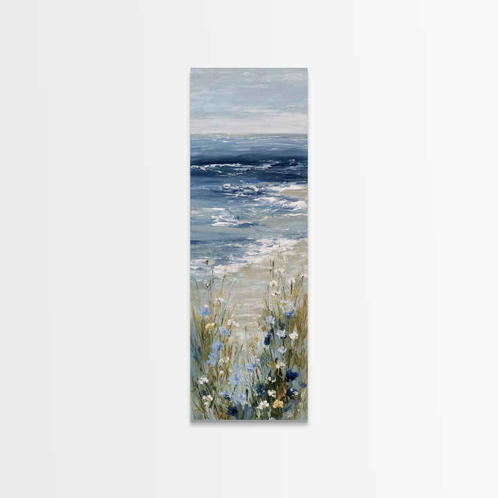 Coastal Botanical Bouquet Canvas Print, Coastal Art, Fine Art Print, Coastal Decor, Fine Art, Coastal, Wall Decor, Prints, COA-1x3-57