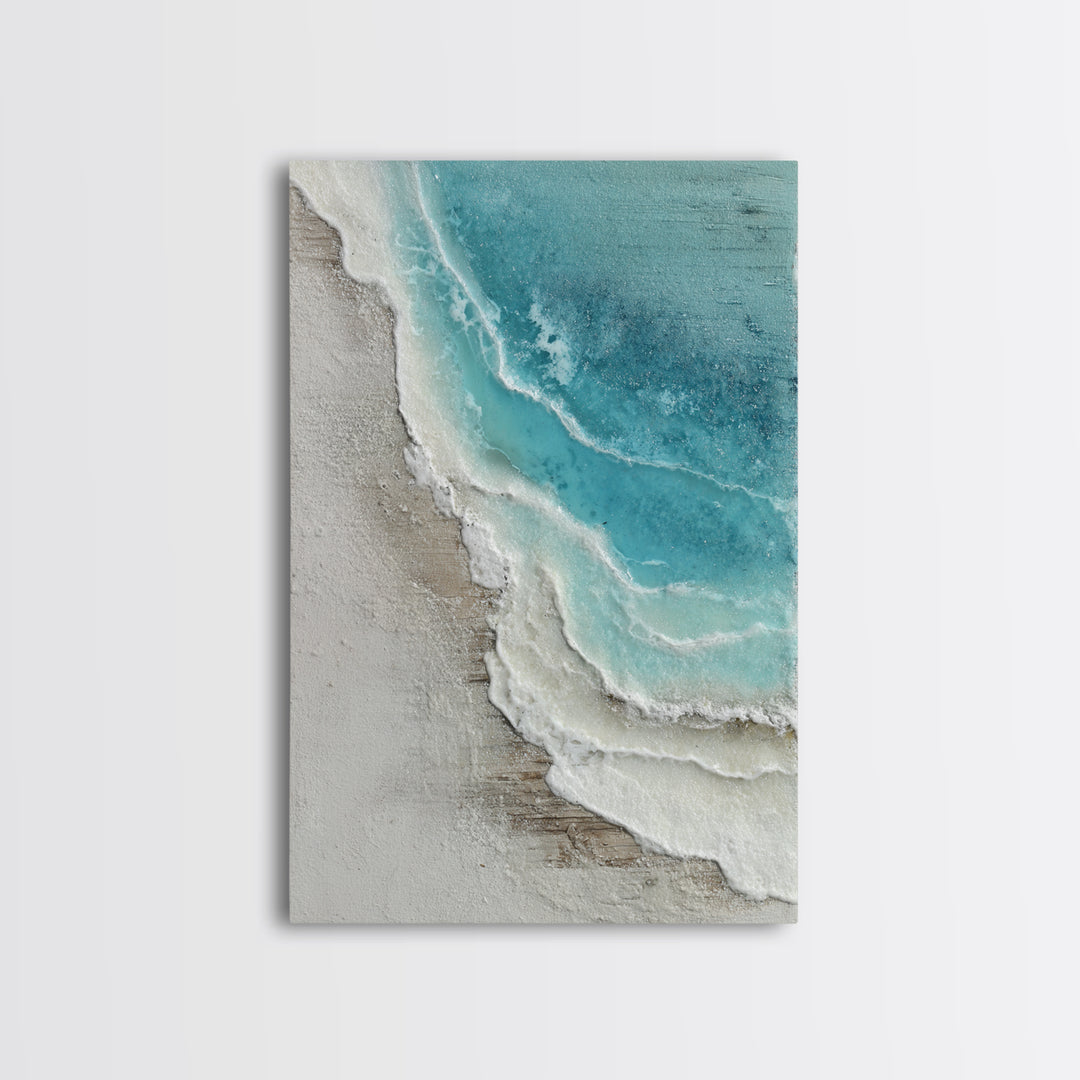 Aerial Sandbar with Turquoise Water Framed Canvas Print, Coastal Art, Prints, Coastal Decor, Coastal, Coastal Wall Art, COA-2x3-13