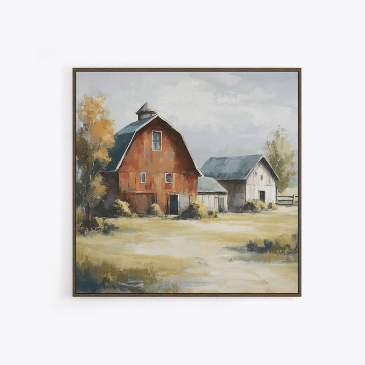 Apple Orchard with Warm Autumn Light Canvas Print, Country Art, French Country Decor, Farmhouse Decor, Oil Painting, Country, COU-1x1-54