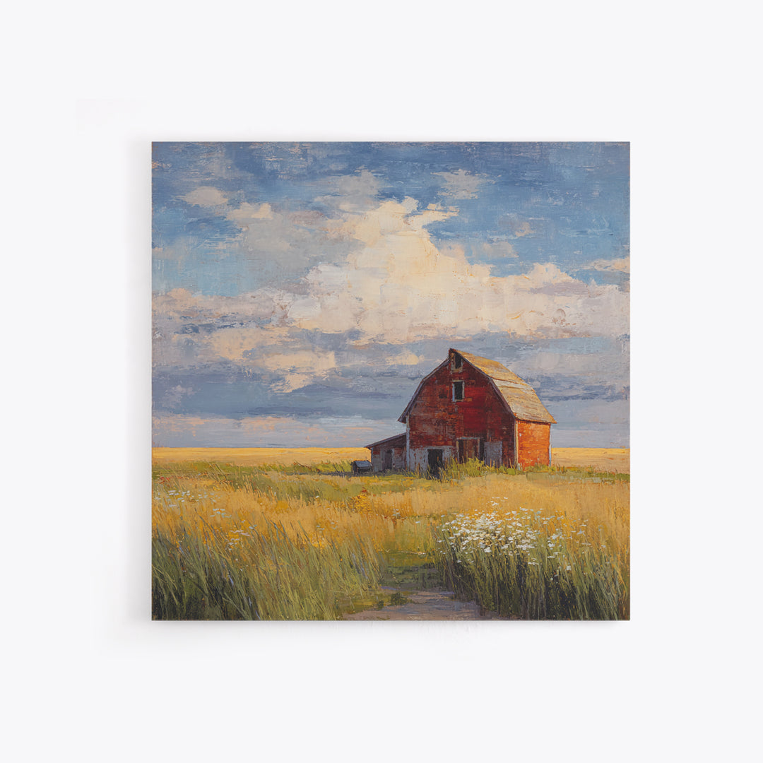 Cornfield under Dramatic Summer Clouds Canvas Print, Country Art, Gallery Wall Art, Farmhouse Decor, Fine Art, Country, COU-1x1-90