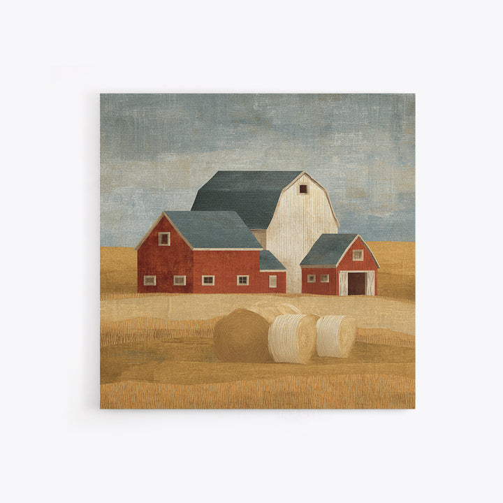 Hay Bales in Late Afternoon Sun Canvas Print, Country Art, Gallery Wall Art, Farmhouse Decor, Fine Art, Country, COU-1x1-92