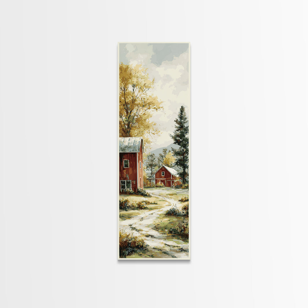 Apple Orchard with Warm Autumn Light Canvas Print, Country Art, Farmhouse Wall Art, Farmhouse Decor, Fine Art, Country, COU-1x3-42