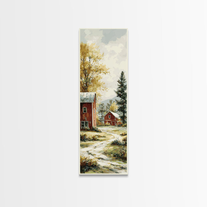 Apple Orchard with Warm Autumn Light Canvas Print, Country Art, Farmhouse Wall Art, Farmhouse Decor, Fine Art, Country, COU-1x3-42