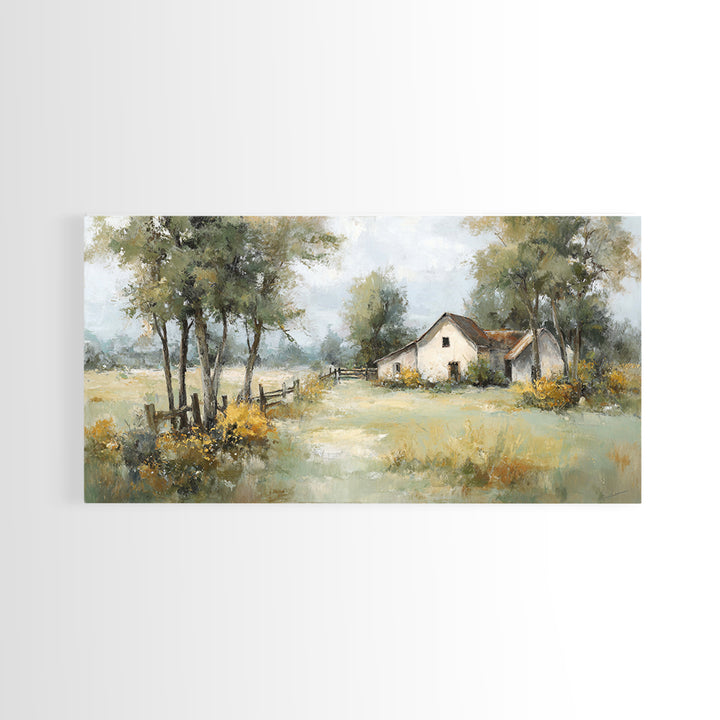Apple Orchard with Warm Autumn Light Canvas Print, Country Art, Boho Decor, Farmhouse Decor, Abstract Art, Country, Art Prints, COU-2x1-26