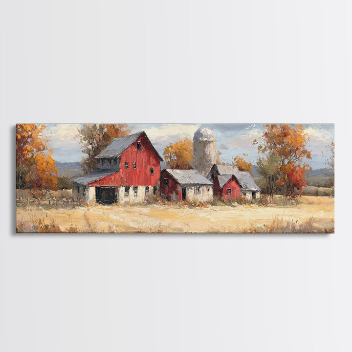 Apple Orchard with Warm Autumn Light Canvas Print, Country Art, Farmhouse Decor, Fine Art, Country, Gallery Wall Art, COU-3x1-46
