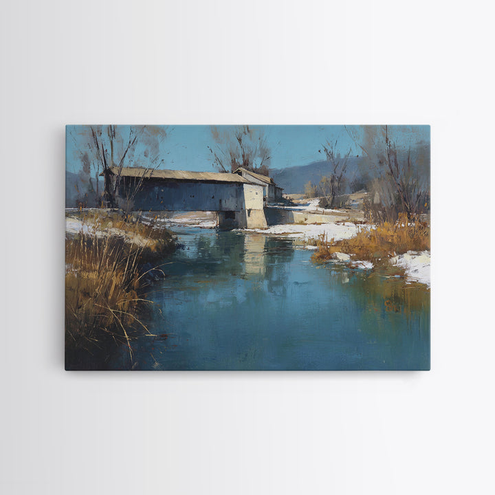 Apple Orchard with Warm Autumn Light Framed Canvas Print, Country Art, Large Wall Art, Farmhouse Decor, Fine Art, Country, COU-3x2-10