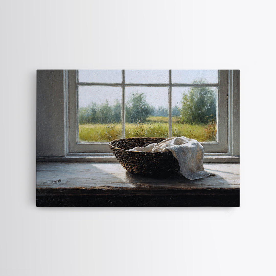 Blackberry Basket with Linen Cloth Canvas Print, Country Art, Eclectic Wall Art, Farmhouse Decor, Fine Art, Country, Boho Decor, COU-3x2-73