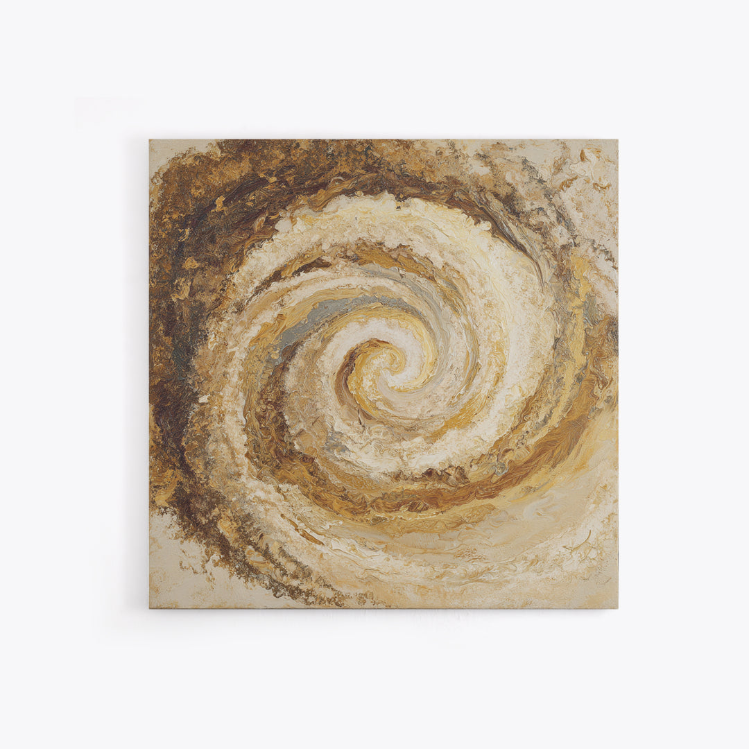 Abstract Brown and Cream Coffee Swirl Canvas Print, Coffee Shop Art, Coffee, Cafe Decor, Fine Art, Cafe, Living Room Decor, CSA-1x1-81