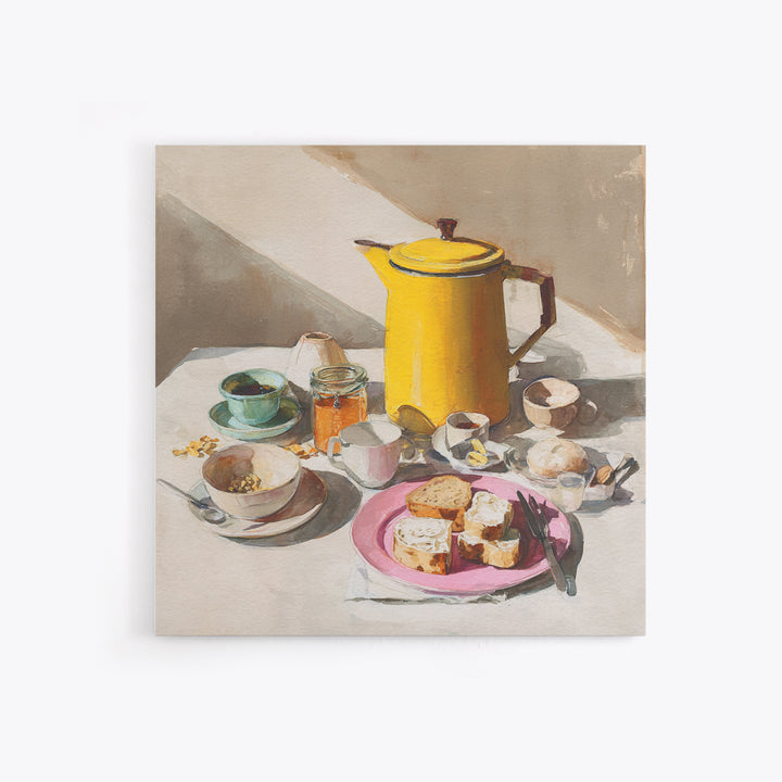 Mid Century Coffee Pot Canvas Print, Coffee Shop Art, Modern Decor, Cafe Decor, Fine Art, Cafe, Wall Decor, Art Print, CSA-1x1-94