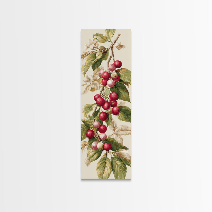 Botanical Coffee Plant Branch Canvas Print, Coffee Shop Art, Neutral Decor, Cafe Decor, Oil Painting, Cafe, Home Decor, CSA-1x3-42