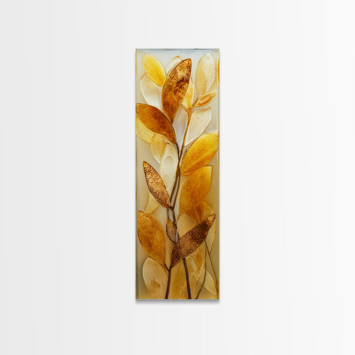 Iced Coffee Glass Framed Canvas Print, Coffee Shop Art, Canvas Print, Cafe Decor, Fine Art, Cafe, Neutral Decor, Modern Decor, CSA-1x3-47