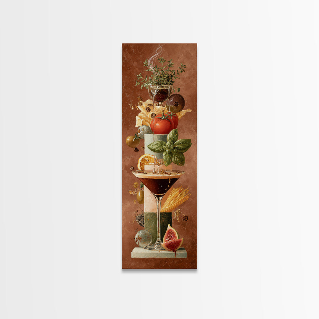 Espresso Martini Coffee Cocktail Still Life Canvas Print, Coffee Shop Art, Fine Art Print, Cafe Decor, Fine Art, Cafe, CSA-1x3-5