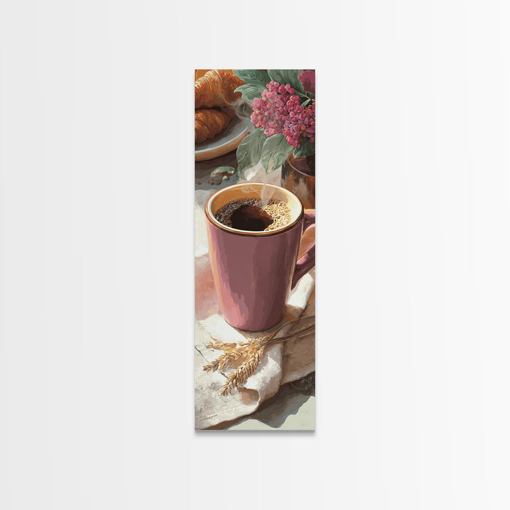Retro Cafe Poster Coffee Cup Graphic Canvas Print, Coffee Shop Art, Coffee Wall Art, Cafe Decor, Fine Art, Cafe, CSA-1x3-67