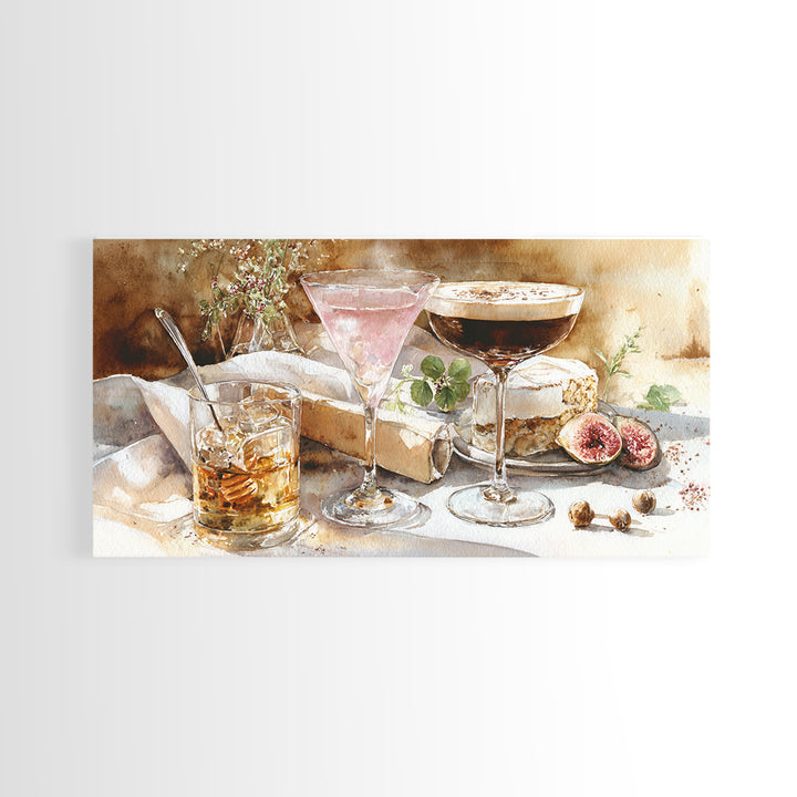 Espresso Martini Coffee Cocktail Still Life Framed Canvas Print, Coffee Shop Art, Printable, Cafe Decor, Fine Art, Cafe, CSA-2x1-13