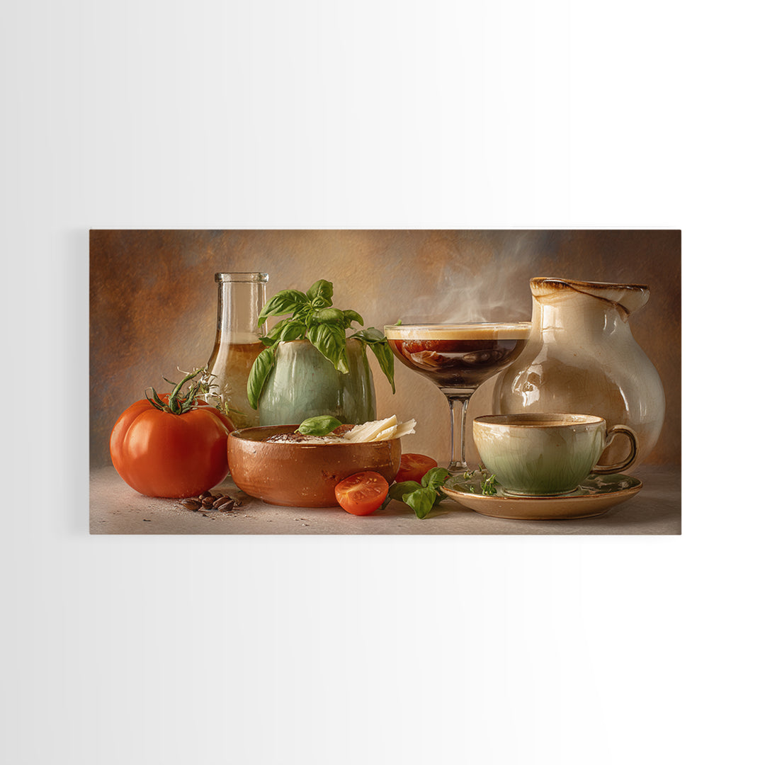 Espresso Martini Coffee Cocktail Still Life Canvas Print, Coffee Shop Art, Kitchen Wall Art, Cafe Decor, Fine Art, Cafe, CSA-2x1-61