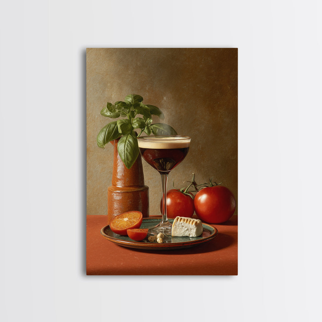 Espresso Martini Coffee Cocktail Still Life Canvas Print, Coffee Shop Art, Kitchen Art, Cafe Decor, Cafe, Minimalist Wall Art, CSA-2x3-49