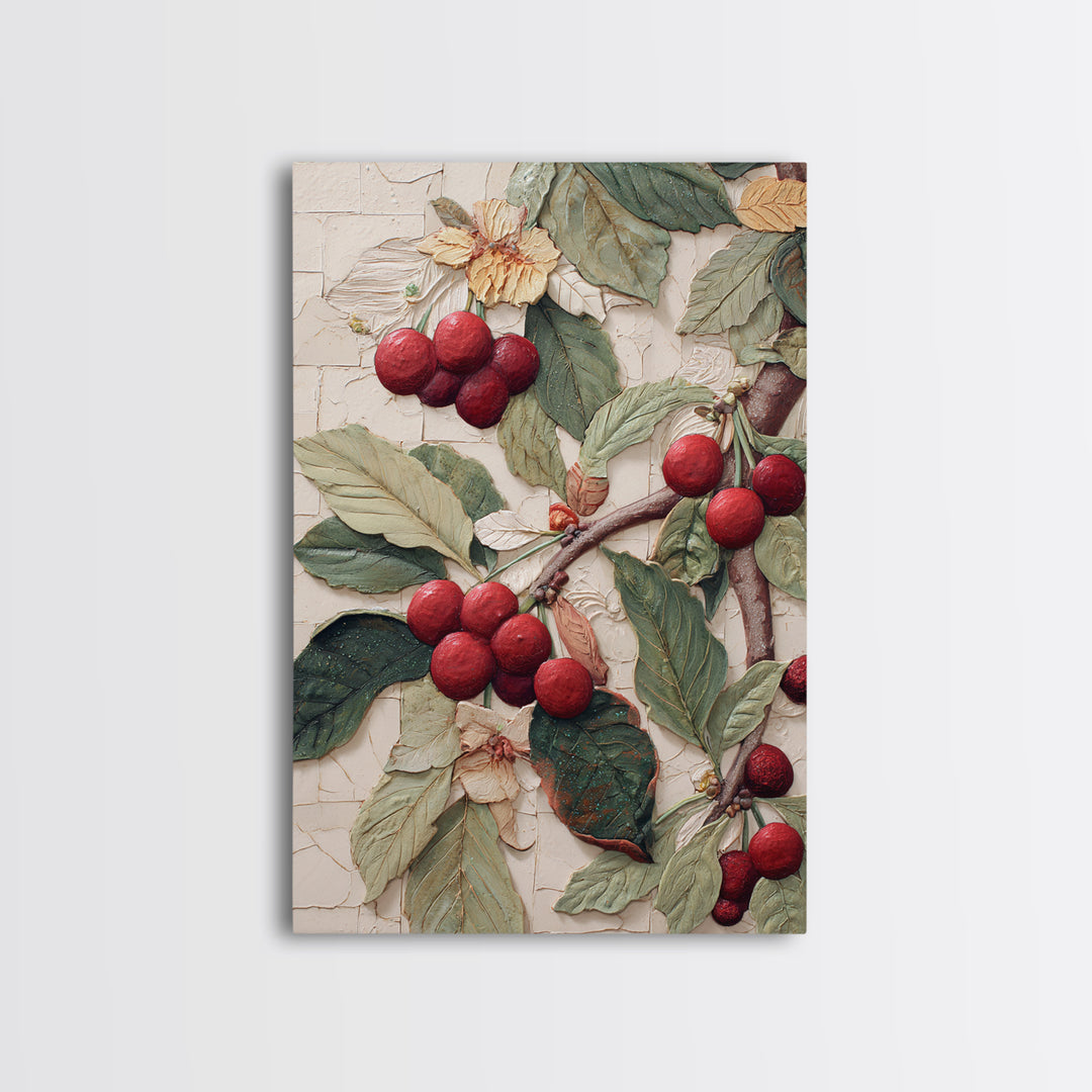 Coffee Farm Landscape Framed Canvas Print, Coffee Shop Art, Canvas Wall Art, Cafe Decor, Oil Painting, Cafe, Bedroom Wall Art, CSA-2x3-55