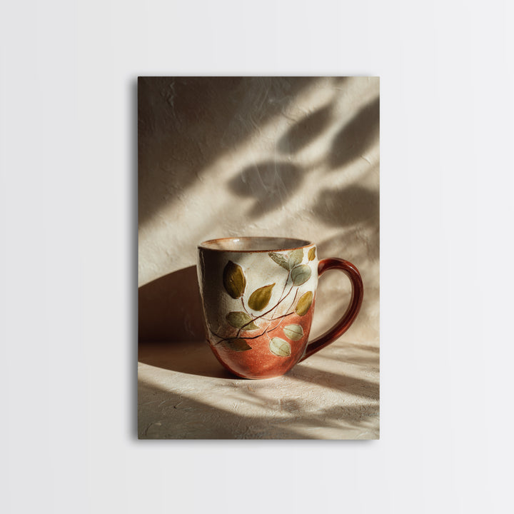 Espresso Cup with Rising Steam and Warm Canvas Print, Coffee Shop Art, Gothic Home Decor, Cafe Decor, Fine Art, Cafe, CSA-2x3-9
