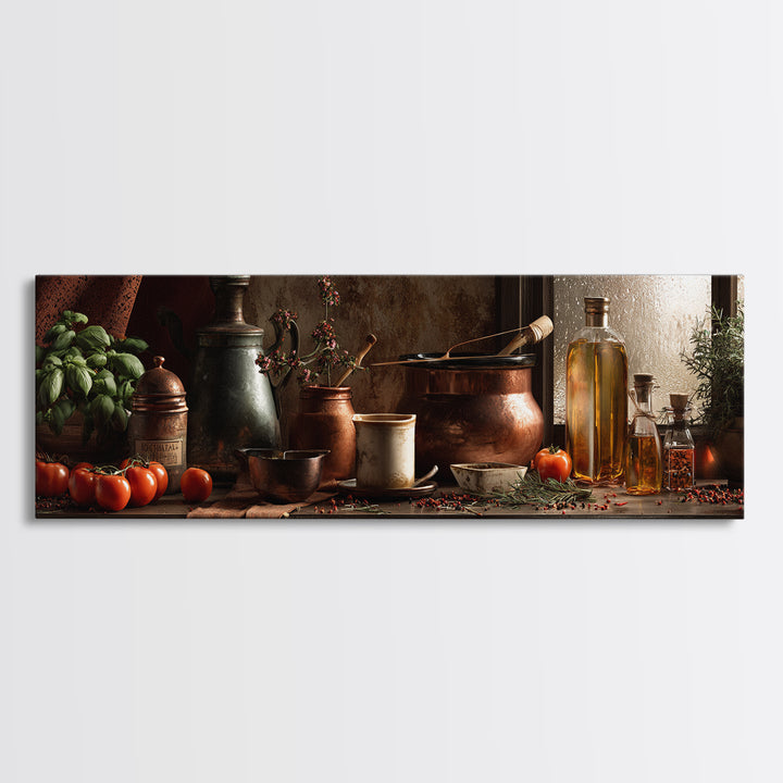 Moody Dark Roast Still Life Canvas Print, Coffee Shop Art, Food Art, Cafe Decor, Fine Art, Cafe, Minimalist Decor, CSA-3x1-24