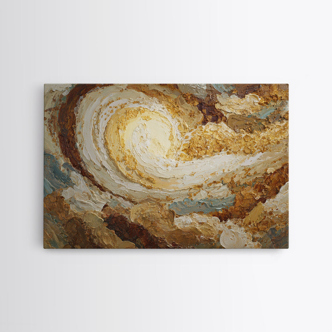 Abstract Brown and Cream Coffee Swirl Framed Canvas Print, Coffee Shop Art, Gothic Wall Art, Cafe Decor, Abstract Art, Cafe, CSA-3x2-13