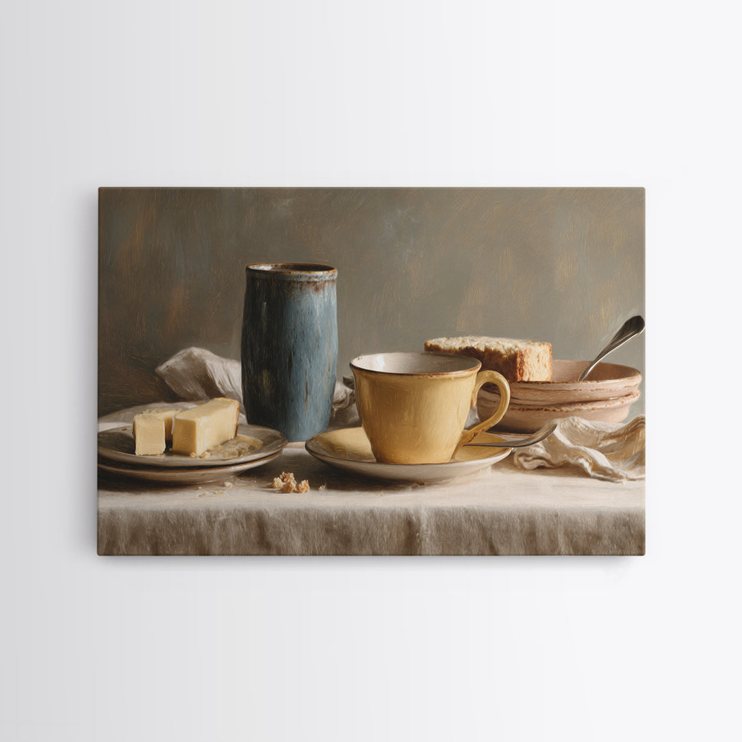 Minimal Line Art of a Cup and Canvas Print, Coffee Shop Art, Kitchen Gift, Cafe Decor, Abstract Art, Cafe, Coffee Art, CSA-3x2-22
