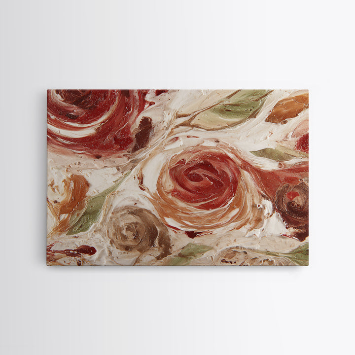 Abstract Brown and Cream Coffee Swirl Canvas Print, Coffee Shop Art, Whimsical Art, Cafe Decor, Abstract Art, Cafe, CSA-3x2-37