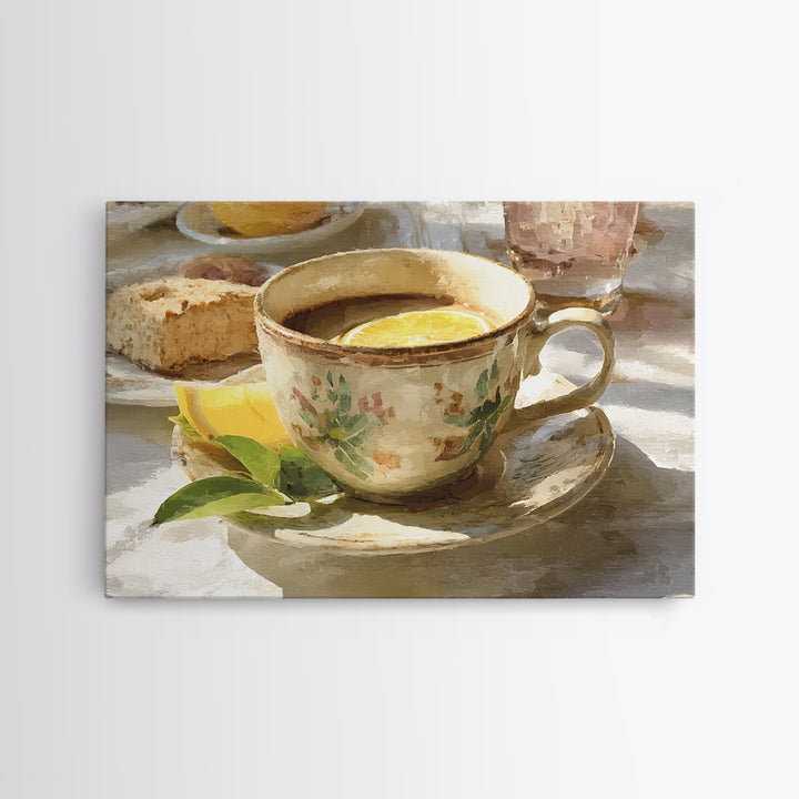 Retro Cafe Poster Coffee Cup Graphic Canvas Print, Coffee Shop Art, Farmhouse Decor, Cafe Decor, Fine Art, Cafe, Moody Wall Art, CSA-3x2-83