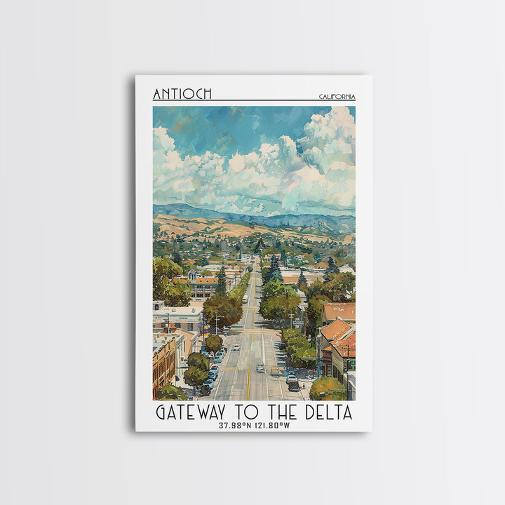Antioch Travel Poster, Canvas Print, Retro Travel Poster, City Wall Art, Vintage City Poster, Gallery Wall Set, Vintage Travel Print