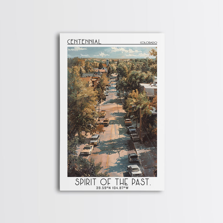 Centennial Travel Poster, Canvas Print, Retro Travel Poster, City Wall Art, Vintage Poster, Retro Travel Print, Living Room Wall Art