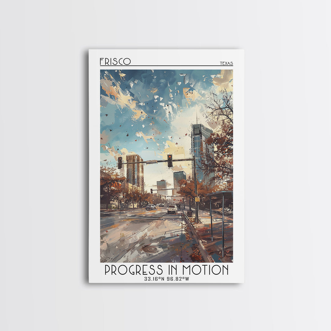 Frisco Travel Poster, Framed Canvas Print, Travel Wall Decor, Minimalist Poster, Poster Print, Travel Wall Art, Mid Century Wall Art