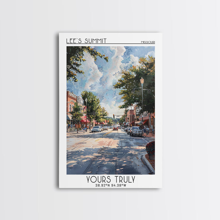 Lees Summit Travel Poster, Canvas Print, City Travel Poster, Travel Wall Decor, Living Room Wall Art, Travel Posters, Retro Wall Art